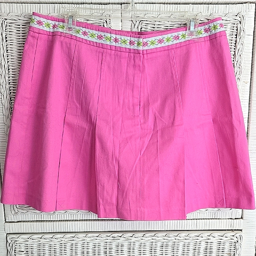 Pink Pleated Mini Skirt Resort Wear NWOT